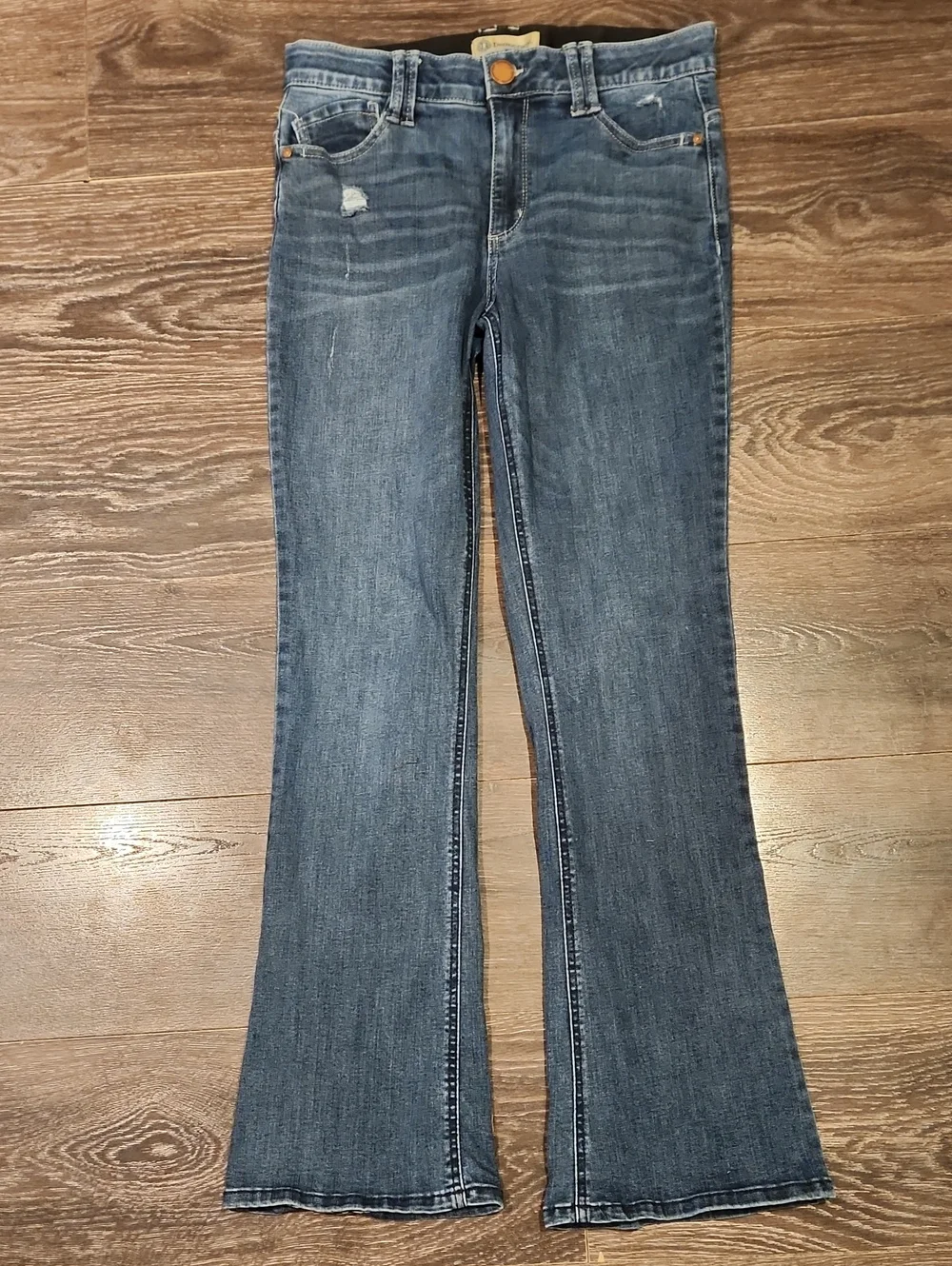 ❤️ DEMOCRACY "AB" TECHNOLOGY ITTY BITTY BOOTCUT JEANS, DISTRESSED, 8 (29) - Picture 2 of 8